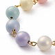 Bracelets de perles acryliques ronds de style peint à la bombe BJEW-JB05815-06-2