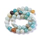 Brins de perles d'amazonite de fleurs naturelles G-G776-01-2
