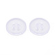 4  - 正孔樹脂ボタン  フラットラウンド  透明  15x2mm  穴：2mm BUTT-N018-061-1