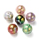 Placage uv perles acryliques irisées arc-en-ciel PACR-E001-02-2