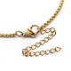 304 Stainless Steel Stud Earrings & Bracelet & Necklace Jewelry Sets SJEW-L133-01G-7