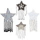Benecreat 4 pz 4 stili stella con adesivo nappa perline di vetro DIY-BC0006-54-1