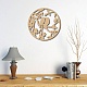 CREATCABIN Birds on Tree Branch Wall Decor Bird Wooden Wall Art Laser Cut Wall Sculpture Wood Slices Silhouette DIY Wall Round Ornaments for Personalized Housewarming Garden Kitchen Home 12x12Inch WOOD-WH0113-117-7