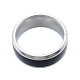 201 Stainless Steel Fahrenheit Scale Pattern Finger Ring for Women RJEW-N043-20P-3
