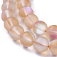 Chapelets de perles en pierre de lune synthétique G-F142-6mm-13-3