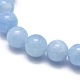 Natürliche & gefärbte weiße Jade-Perlen-Stretch-Armbänder BJEW-K212-A-018-3