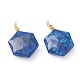 Pendentifs en lapis lazuli naturel & cristal de quartz & amazonite G-B009-04G-2