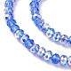 Electroplate Transparent Glass Beads Strands EGLA-K015-07B-3