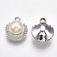 Colgantes de perlas de imitación de plástico abs PACR-T007-17P-2
