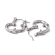 304 Stainless Steel Heart with Arrow Hoop Earrings for Women EJEW-E199-06P-2