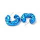 Boucles d'oreilles en acrylique à anneau torsadé EJEW-P251-16-3
