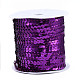 プラスチックスパンコールビーズ  スパンコールビーズ  装飾アクセサリー  フラットラウンド  暗紫色  6mm  約100ヤード/ロール PVC-Q085-6mm-12-2