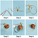 Sunnyclue bricolage 8 paires de boules de pom pom léopard boucle d'oreille pendant la fabrication de kit de démarrage comprenant des connecteurs en alliage liens et boucle d'oreille en laiton fabrication de bijoux accessoires pour femmes débutantes DIY-SC0008-31G-3