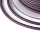 編み紐  革のアクセサリーコード  ジュエリーDIY製版材料  スレートブルー  3mm  約10.93ヤード（10m）/ロール WL-I004-3mm-C-07-3