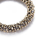 Pulseras elásticas de perlas de vidrio opaco facetado brillante BJEW-S144-003G-01-3
