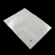 パールフィルムプラスチックジップロックバッグ  再封可能な包装袋  ハングホール付き  トップシール  セルフシールバッグ  長方形  ホワイト  32x20cm  インナー対策：28x18.5のCM OPP-R004-20x32-01-1
