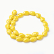 Chapelets de perles en verre opaque de couleur unie GLAA-E405-02A-A-2