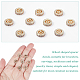 DICOSMETIC 16Pcs Brass Cubic Zirconia Spacer Beads 14K Gold Plated Flat Round Micro Pave Clear Cubic Zirconia Beads Wheel Rhinestone Loose Beads for Bracelets Necklace Jewelry Making KK-DC0001-47-4
