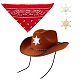 Set di accessori da cowboy western cosplay AJEW-FG0003-10-1