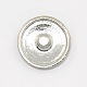 Platinum Eco-Friendly Zinc Alloy Grade A Rhinestone Flat Round Jewelry Snap Buttons SNAP-M052-M-FF-3