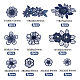Ahandmaker 20 Stück 3D-Blumen-Spitzen-Stickapplikationen PATC-HY0001-05-2