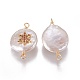 Colgantes naturales de perlas cultivadas de agua dulce PEAR-I005-22-3