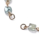 Fabrication de bracelets à maillons en perles de verre à facettes carrées AJEW-JB01150-52-2