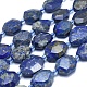 Abalorios de lapislázuli naturales hebras G-O179-F01-1