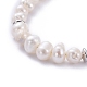 Natürliche kultivierte Süßwasserperlen Perlen Armbänder BJEW-JB05257-01-3
