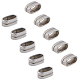 UNICRAFTALE 20pcs Oval Slide Charms 304 Stainless Steel Slide Charms Oval Pendant Charm 4.5x10mm Large Hole Leather Cord Slider Loose Beads for Bracelets Necklace Jewelry Making STAS-UN0005-41-1