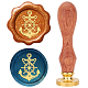 CRASPIRE Anchor and Helm Wax Seal Stamp 25mm Sealing Wax Stamps Retro Rosewood Handle Removable Brass Head for Easter Party Wedding Invitations Halloween Christmas Thanksgiving Gift Packing AJEW-WH0412-0075-1