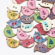 2-Hole Printed Wooden Buttons BUTT-T001-02-LF-1