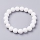 Bracelet extensible avec perles en jade Mashan naturel BJEW-P207-34-8mm-1