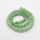 Natürliche grüne Aventurine runde Perle Stränge G-P070-37-6mm-4
