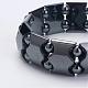Bracelets extensibles avec perles en hématite synthétiques sans magnétiques BJEW-F249-01A-2
