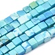 Hilos de perlas turquesa azul sintético G-A177-03-05-1