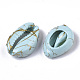 Spray Painted Natural Cowrie Shell Beads X-SSHEL-R047-03-A04-3