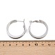 Серьги-кольца из нержавеющей стали 202 с тройным креплением EJEW-XCP0001-17-3