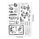 GLOBLELAND Mushroom Background Clear Stamps Month Date Table Silicone Clear Stamp Seals for Cards Making DIY Scrapbooking Photo Journal Album Decoration DIY-WH0167-57-0286-6