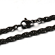 Collares de cadena de cuerda de 304 acero inoxidable STAS-L164-02B-1