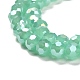 Supports de perles de verre imitation jade EGLA-A035-J6mm-B10-4