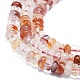 Brins de perles de quartz hématoïde rouge naturel/quartz ferrugineux G-K245-B07-01-3