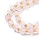 Natürlichen Rosenquarz Perlen Stränge G-P463-44-4