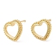 Heart Alloy Stud Earrings for Women PALLOY-Q447-05LG-1