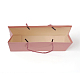 クラフト紙袋  ギフトバッグ  ショッピングバッグ  ウェディングバッグ  ハンドル付き長方形  ピンク  210x270x80mm CARB-G004-A06-4