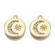 Brass Micro Pave Clear Cubic Zirconia Charms KK-Q277-031-NF-2