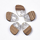 Pendenti in resina trasparente e legno di noce X-RESI-Q210-006A-A02-1