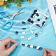 CREATCABIN 1 Box 50Pcs 8 Style Spray Painted Alloy Tila 2 hole Beads Connectors Links Stackable Enamel Beaded Geometric Tila Beads Color Block Strand Gift for Elastic Bracelets Making(Black and White) FIND-CN0001-11-4