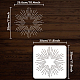 FINGERINSPIRE Cosmic Starburst Painting Stencil 11.8x11.8inch Reusable Shining Stars Drawing Template DIY Craft Stars and Light Pattern Stencil for Painting on Wood Wall Fabric Furniture DIY-WH0391-0526-2