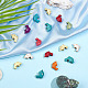 Sunnyclue 1 scatola 100 pezzi 7 colori delfino perline turchese perline all'ingrosso animale mare perline oceano estate hawaii guarigione perline pesce distanziatore perline allentate per la creazione di gioielli collana braccialetto orecchino donne fai da te G-SC0002-34-4